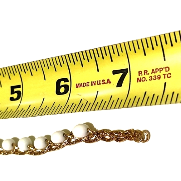 NAPIER VINTAGE WHITE BEADED 20" NECKLACE-VINTAGE MONET BEADED 7.3" BRACELET SET - Picture 8 of 9